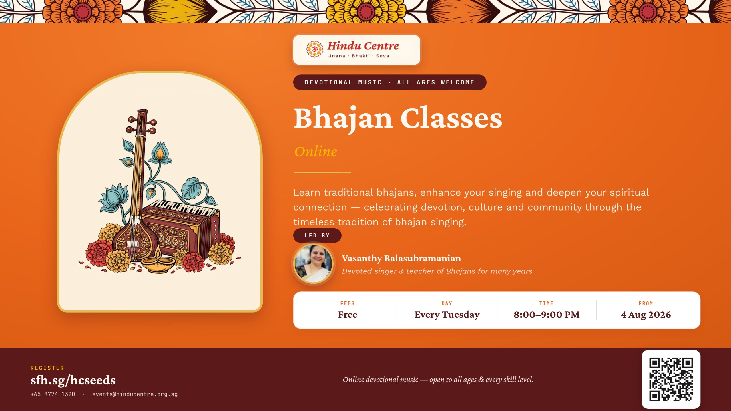 hindu-centre-bhajan-devotional-singing-classes-tuesday-singapore