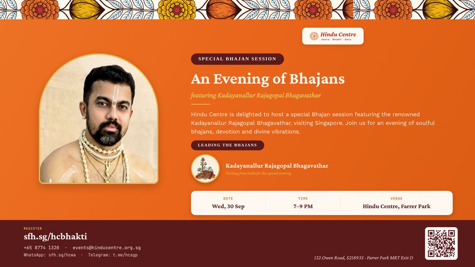 hinducentrebhajansessionkadayanallurbhagavatharsingapore
